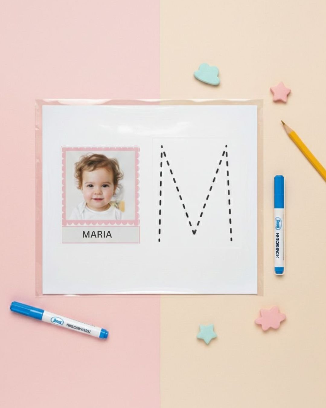 LETRA INICIAL DO NOME PARA CONTORNAR - Crianças de 2 anos - Editável - Imagem 2